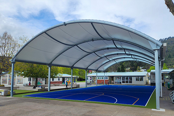 Membrane structure stadium