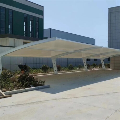 7-shaped membrane structure carport