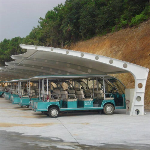 I-beam membrane structure carport