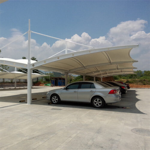 Double membrane structure carport
