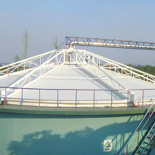 Cover the membrane structure of the sewage tank in the sewage treatment equipment